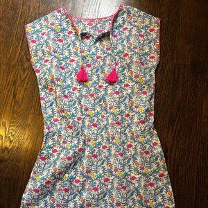 NWT! Vineyard Vines girls "Floral Flamingos" swim coverup / dress. Size L